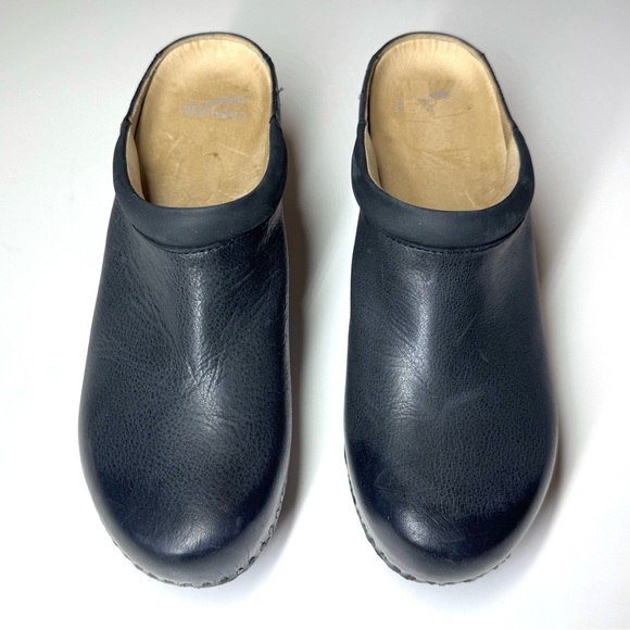 Dansko Women’s Sammy Stylish Leather Mule Black Clog Size- 42 - Picture 2 of 11